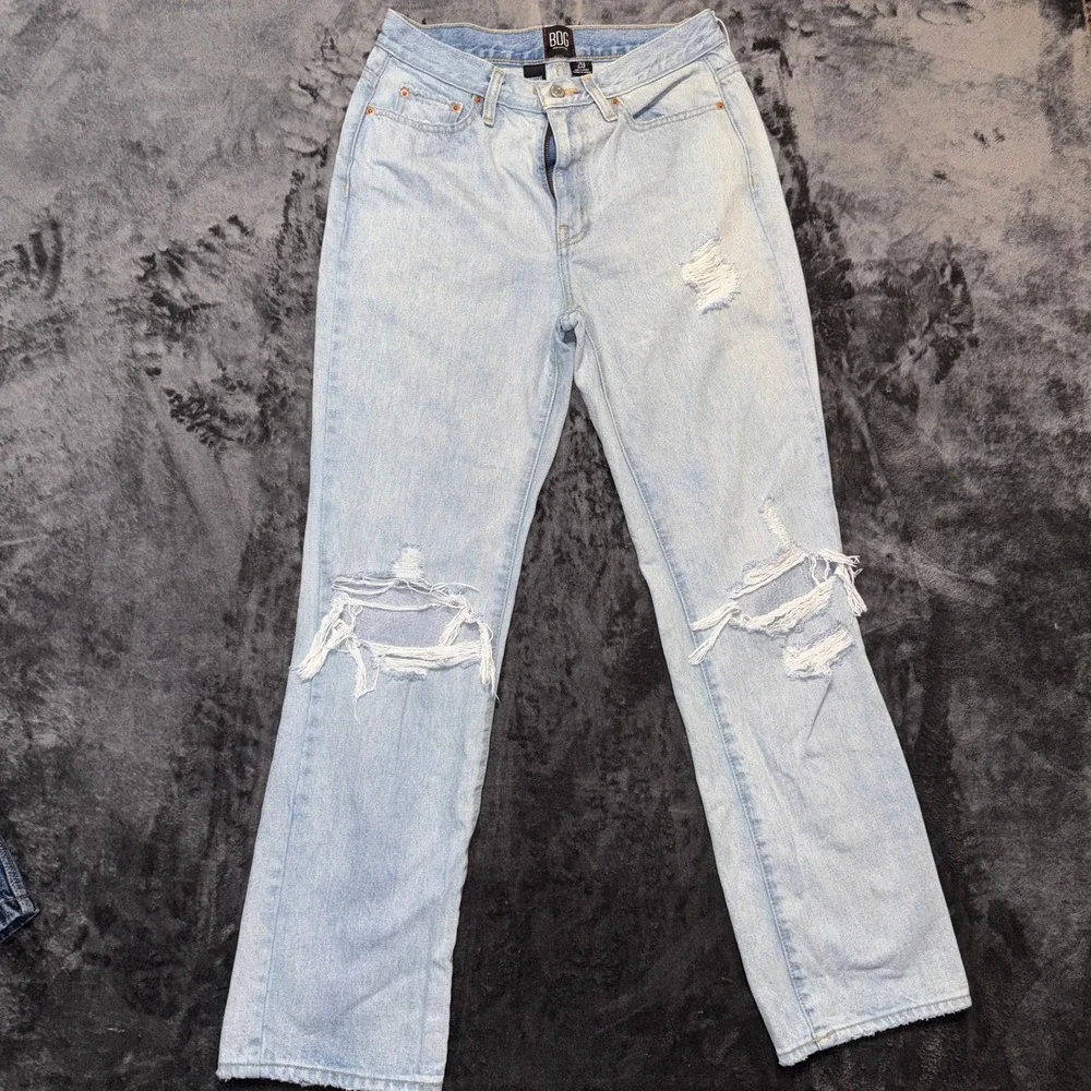 BDG Urban Outfitters Light Wash High Rise Bootcut Jeans Size 29 Blue Denim